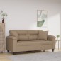 vidaXL 2-Sitzer-Sofa mit Zierkissen Cappuccino-Braun 140 cm Kunstleder vidaXL 2-Sitzer-Sofa mit Zierkissen Cappuccino-Braun 140 cm Kunstleder