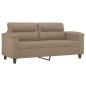 vidaXL 2-Sitzer-Sofa mit Zierkissen Cappuccino-Braun 140 cm Kunstleder vidaXL 2-Sitzer-Sofa mit Zierkissen Cappuccino-Braun 140 cm Kunstleder
