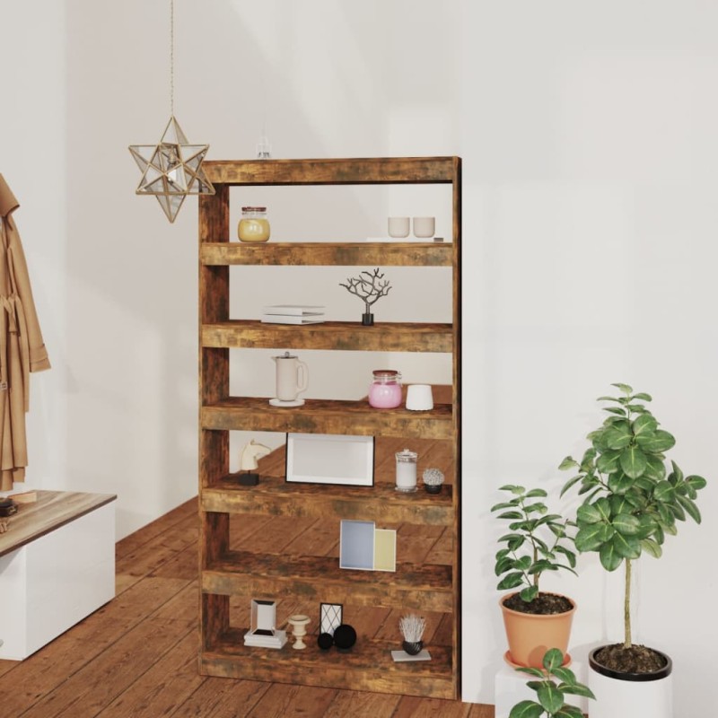 vidaXL Bücherregal/Raumteiler Räuchereiche 100×30×198 cm Holzwerkstoff vidaXL Bücherregal/Raumteiler Räuchereiche 100×30×198 cm Holzwerkstoff