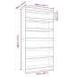 vidaXL Bücherregal/Raumteiler Räuchereiche 100×30×198 cm Holzwerkstoff vidaXL Bücherregal/Raumteiler Räuchereiche 100×30×198 cm Holzwerkstoff