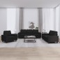vidaXL 3-tlg. Sofagarnitur Schwarz Stoff vidaXL 3-tlg. Sofagarnitur Schwarz Stoff