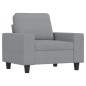 vidaXL 3-tlg. Sofagarnitur Hellgrau Stoff vidaXL 3-tlg. Sofagarnitur Hellgrau Stoff