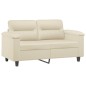 vidaXL 2-tlg. Sofagarnitur mit Kissen Creme Kunstleder vidaXL 2-tlg. Sofagarnitur mit Kissen Creme Kunstleder