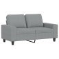 vidaXL 2-tlg. Sofagarnitur Hellgrau Stoff vidaXL 2-tlg. Sofagarnitur Hellgrau Stoff