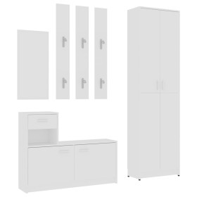 vidaXL Flurmöbel-Set Weiß Holzwerkstoff