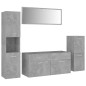 vidaXL Badmöbel-Set Betongrau Holzwerkstoff vidaXL Badmöbel-Set Betongrau Holzwerkstoff