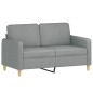 vidaXL 2-Sitzer-Sofa Hellgrau 120 cm Stoff vidaXL 2-Sitzer-Sofa Hellgrau 120 cm Stoff