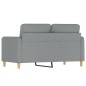 vidaXL 2-Sitzer-Sofa Hellgrau 120 cm Stoff vidaXL 2-Sitzer-Sofa Hellgrau 120 cm Stoff