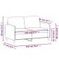 vidaXL 2-Sitzer-Sofa Hellgrau 120 cm Stoff vidaXL 2-Sitzer-Sofa Hellgrau 120 cm Stoff