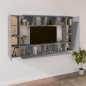 vidaXL 8-tlg. TV-Schrank-Set Grau Sonoma Holzwerkstoff vidaXL 8-tlg. TV-Schrank-Set Grau Sonoma Holzwerkstoff