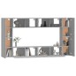 vidaXL 8-tlg. TV-Schrank-Set Grau Sonoma Holzwerkstoff vidaXL 8-tlg. TV-Schrank-Set Grau Sonoma Holzwerkstoff