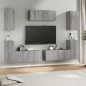 vidaXL 7-tlg. TV-Schrank-Set Grau Sonoma Holzwerkstoff vidaXL 7-tlg. TV-Schrank-Set Grau Sonoma Holzwerkstoff