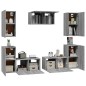 vidaXL 7-tlg. TV-Schrank-Set Grau Sonoma Holzwerkstoff vidaXL 7-tlg. TV-Schrank-Set Grau Sonoma Holzwerkstoff