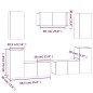 vidaXL 7-tlg. TV-Schrank-Set Grau Sonoma Holzwerkstoff vidaXL 7-tlg. TV-Schrank-Set Grau Sonoma Holzwerkstoff