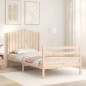 vidaXL Massivholzbett mit Kopfteil 100x200 cm vidaXL Massivholzbett mit Kopfteil 100x200 cm