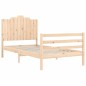 vidaXL Massivholzbett mit Kopfteil 100x200 cm vidaXL Massivholzbett mit Kopfteil 100x200 cm