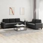 vidaXL 2-tlg. Sofagarnitur Schwarz Stoff vidaXL 2-tlg. Sofagarnitur Schwarz Stoff