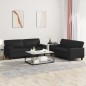 vidaXL 2-tlg. Sofagarnitur Schwarz Kunstleder vidaXL 2-tlg. Sofagarnitur Schwarz Kunstleder