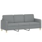 vidaXL 2-tlg. Sofagarnitur mit Kissen Hellgrau Stoff vidaXL 2-tlg. Sofagarnitur mit Kissen Hellgrau Stoff