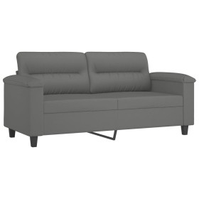 vidaXL 2-Sitzer-Sofa Dunkelgrau 140 cm Mikrofasergewebe
