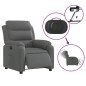 vidaXL Relaxsessel Elektrisch Dunkelgrau Stoff vidaXL Relaxsessel Elektrisch Dunkelgrau Stoff