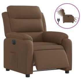 vidaXL Relaxsessel Elektrisch Braun Stoff