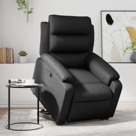 vidaXL Relaxsessel mit Aufstehhilfe Schwarz Kunstleder