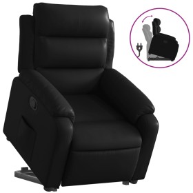 vidaXL Relaxsessel mit Aufstehhilfe Schwarz Kunstleder
