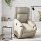 vidaXL Relaxsessel mit Aufstehhilfe Creme Kunstleder vidaXL Relaxsessel mit Aufstehhilfe Creme Kunstleder