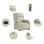 vidaXL Massagesessel mit Aufstehhilfe Creme Kunstleder vidaXL Massagesessel mit Aufstehhilfe Creme Kunstleder