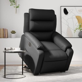 vidaXL Relaxsessel mit Aufstehhilfe Elektrisch Schwarz Kunstleder