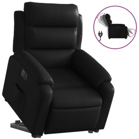 vidaXL Relaxsessel mit Aufstehhilfe Elektrisch Schwarz Kunstleder