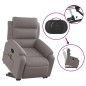 vidaXL Massagesessel mit Aufstehhilfe Taupe Stoff vidaXL Massagesessel mit Aufstehhilfe Taupe Stoff
