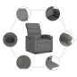 vidaXL Relaxsessel mit Aufstehhilfe Dunkelgrau Stoff vidaXL Relaxsessel mit Aufstehhilfe Dunkelgrau Stoff