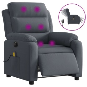 vidaXL Massagesessel Elektrisch Dunkelgrau Samt