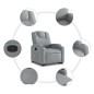 vidaXL Relaxsessel mit Aufstehhilfe Hellgrau Stoff vidaXL Relaxsessel mit Aufstehhilfe Hellgrau Stoff