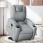 vidaXL Massagesessel mit Aufstehhilfe Hellgrau Stoff vidaXL Massagesessel mit Aufstehhilfe Hellgrau Stoff