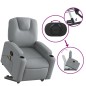 vidaXL Massagesessel mit Aufstehhilfe Hellgrau Stoff vidaXL Massagesessel mit Aufstehhilfe Hellgrau Stoff