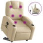 vidaXL Massagesessel mit Aufstehhilfe Creme Stoff vidaXL Massagesessel mit Aufstehhilfe Creme Stoff