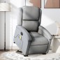 vidaXL Massagesessel mit Aufstehhilfe Hellgrau Stoff vidaXL Massagesessel mit Aufstehhilfe Hellgrau Stoff