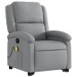 vidaXL Massagesessel mit Aufstehhilfe Hellgrau Stoff vidaXL Massagesessel mit Aufstehhilfe Hellgrau Stoff