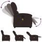 vidaXL Massagesessel mit Aufstehhilfe Dunkelbraun Stoff vidaXL Massagesessel mit Aufstehhilfe Dunkelbraun Stoff