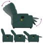 vidaXL Massagesessel mit Aufstehhilfe Dunkelgrün Stoff vidaXL Massagesessel mit Aufstehhilfe Dunkelgrün Stoff