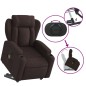 vidaXL Massagesessel mit Aufstehhilfe Dunkelbraun Stoff vidaXL Massagesessel mit Aufstehhilfe Dunkelbraun Stoff