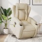 vidaXL Massagesessel mit Aufstehhilfe Creme Stoff vidaXL Massagesessel mit Aufstehhilfe Creme Stoff