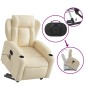 vidaXL Massagesessel mit Aufstehhilfe Creme Stoff vidaXL Massagesessel mit Aufstehhilfe Creme Stoff