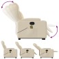 vidaXL Massagesessel mit Aufstehhilfe Creme Stoff vidaXL Massagesessel mit Aufstehhilfe Creme Stoff