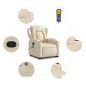 vidaXL Massagesessel mit Aufstehhilfe Creme Stoff vidaXL Massagesessel mit Aufstehhilfe Creme Stoff