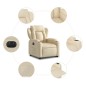 vidaXL Relaxsessel mit Aufstehhilfe Elektrisch Creme Stoff vidaXL Relaxsessel mit Aufstehhilfe Elektrisch Creme Stoff