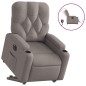 vidaXL Relaxsessel mit Aufstehhilfe Elektrisch Taupe Stoff vidaXL Relaxsessel mit Aufstehhilfe Elektrisch Taupe Stoff